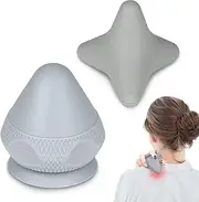 Trigger Point Massage Ball Deep Tissue, AOT Manual Massage Balls Kit with Suction Cup to Relieve Muscle Pain and Tension in The Back, Neck, arms, Shoulders and Legs Grey