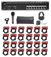 Soundcraft Mini Stagebox 16R 2U MSB16R 16x8+Cables+Audio Technica Mic+Headphones