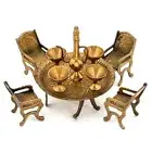 Maharaja Decorative Showpiece Dining Table Set | Toy | Mini Dining Table Toy Set