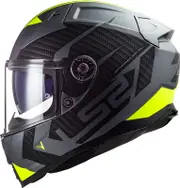 LS2 FF811 Vector II Splitter, full face helmet , color: Matt Black/Grey/Neon-Yellow , size: XXS