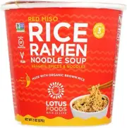 Lotus Foods Red Miso Rice Ramen Noodle Soup Cup - 2 oz