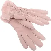 [YARNOW] Women's Thermal Gloves Cycling Gloves Adjustable Awning Retractable Awning Fashion Gloves Rabbit Bag Key Chain Small Pendant Key Chain Washable Gloves Women Hiking Gloves