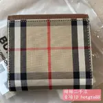 糖糖二手 BURBERRY博伯利 VINTAGE 復古格紋折 錢包 短夾 女款 棕色8026116現貨免運