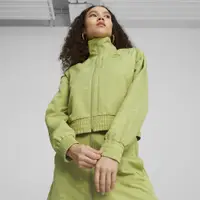 在飛比找PChome24h購物優惠-PUMA 外套 PAISEY LUXE 綠 變形蟲 立領外套