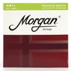 Morgan 11-52 Acoustic Guitar Strings Phosphor Bronze Anti-Rust Coating - 3 Set