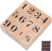 BCOATH 1 Set Wooden Stamp Set Lower Case Big Craft Stamps Wax Seal Stickers Ink Pad Lino Stamper Platform Lacquer Kit Card Making Supplies Wax Letter Seal Kit Retro Wheel First Wooden