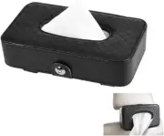 21 * 12.5 * 5.5CM Car Tissue Holder,Black Car Tissue Holder for Car Visor PU Lea
