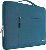 MOSISO Laptop Sleeve Compatible with MacBook Air/Pro, 13-13.3 inch Notebook, Compatible with MacBook Pro 14 inch M3 M2 M1 Chip Max 2023-2021, Polyester Multifunctional Briefcase Bag, Deep Teal