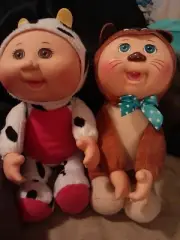 2 Cabbage Patch Dolls Cute chipmunk and cow collectors usa Seller gift