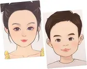 GETAJGHSD 2 Pcs Painting Practice Board Face Painting Tool Makeup Practice Tool Makeup Exercise Board Make up Mannequin Head Lash Mannequin Head Reusable Eye Brow Stencil Kits Plastic