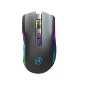 HXSJ T69 2.4G Wireless Gaming Mouse with RGB Lighting 1000-4800DPI Type-C Rechargeable 650mAh 8 Button Mouse for PC Gami