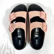 Birkenstock 1774 Arizona Raffia Luxe Slide Sandals Rose Pink 8 US 39 NEW 1028845