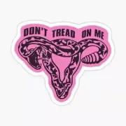 Don't Tread On Me pink Sticker Decal