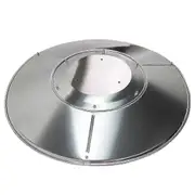 Patio Heater Reflector Shield, Propane Outdoor Heaters Replacement Part - Top Dome, 3-Hole Mount, 3 Silver