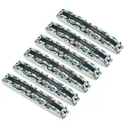 6Pcs 59" PU Racket Overgrip Grip Tape Non-Slip with Damping Ridge, Camo Blue