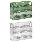 Three-Layer Plastic Egg Carton Storage Box for Organising Fridge and Kitchen
