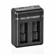 Fast Charging Battery Charger Portable Dock 2 Channel for GOPRO Hero 9 Black