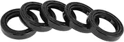 X AUTOHAUX Universal Oil Seal TC Double Lip W Steel Spring Seal Ring Rotary Shaft Seal 24x35x7mm High Pressure NBR Rubber Black 5 Pcs