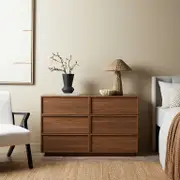 Osaka Six Drawer - Walnut
