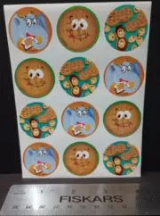 Vintage Trend Scratch & Sniff PEANUT Sticker Sheet 1998
