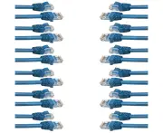 12PK Cruxtec 0.5m CAT6/RJ45 Network Lead Cable LAN Ethernet Internet Cord Blue