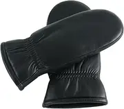 [TOVINANNA] 1 Pair Wool Lined Leather Mittens for Women Thickened Warm Gloves for Cold Weather Outdoor Activities Stylish Design Multipurpose Use for Daily Wear and Sports