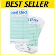 Green Guest Checks Notepad Set - 2400 Tickets for Streamlined Service Efficiency