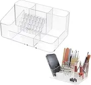 Nail Drill Organizer Box, Professional Nail Organizer, 28 Capacity Nail Art Storage Case with Fixed Compartments