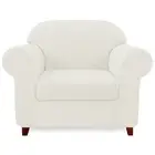 subrtex Stretch Armchair Sofa Slipcover 2 Piece Sofa Cover 1 Seater Soft Couch S