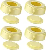 Dreyoo 4 Pack Nipple Rings Compatible with Medela Baby 5oz & 8oz Plastic & Glass Bottles, Collar Rings Compatible with Medela Breast Milk Collection and Storage Bottles, No Leak or Spill