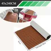 240x45cm Teak EVA Foam Boat Yacht Flooring Mat Decking Rug Self-adhesive Pad