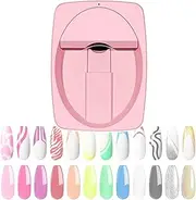 QLXYYFC Nail Art Printer, Multifunction Nail Painting Machine DIY Nail Art Machine with Nail Drying Lamp for Nail Salon/Nail Lovers(Pink)