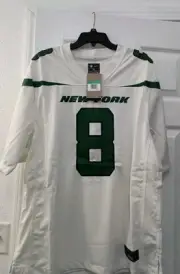 New Men’s New York Jets Aaron Rodgers White Nike Game Jersey Size L Large.