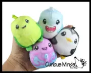 Set of ALL 4 Plush Ocean Sealife Animal Sugar Ball - Thick Glue/Gel Stretch Ball