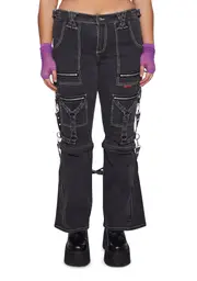 [Tripp NYC] Plus Zip to Zip Pants - Black Denim