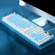 104 Keys Mechanical Gaming Keyboard Wired Backlit Keyboard Typewriter Style Mechanical Gaming Keyboard