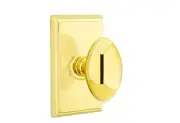 Emtek 8221EUS3 Privacy, Rectangular Rosette, Egg Knob, US3 Lifetime
