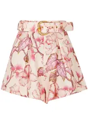 Zimmermann Matchmaker Floral-print Linen Shorts - Pink - 0 (UK 8 / S) 0 (UK 8 / S)