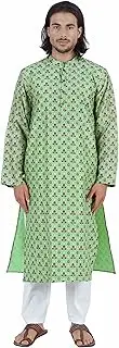 [Atasi] Traditional Long Sleeve Kurta for Men Mandarin Collar Neck Wear Party Wear