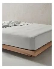 [Linen House] Nimes Fitted Sheet in Pale Grey