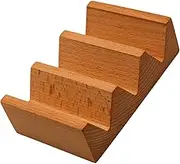 Qianly Wooden Sushi Serving Tray V Shape Stand for Hand Rolls and Food Display, 7cm Width