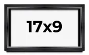 17x9 Shadow Box Frame Black | 1.25 inches Deep Real Wood Contemporary Shadowbox