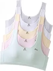 [JIULINCC] Training Bras for Girls 10-16 Years Cotton Build-Up Sports Bra Design with Fixed Pads Bras Big Girls Bra