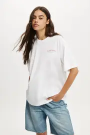[Cotton On Women] Cotton On Women - The Boxy Graphic Tee - Royal valley harvest/ white XL ROYAL VALLEY HARVEST/ WHITE