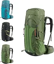 Naturehike 55L+5L Expanded Lightweight Hiking Backpacking Backpack with Rain Cover-CR Carrying System-Adjustable backrest