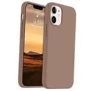Shockproof Designed for iPhone 12 Mini Case, Food Grade Liquid Light Brown