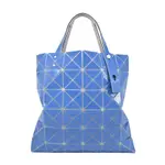 ISSEY MIYAKE 三宅一生 BAOBAO 粉彩透光6X6亮面手提包-藍