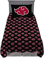 Franco Naruto Akatsuki Anime Bedding Super Soft Microfiber Twin XL Sheet Set, (Official Licensed Naruto Product)