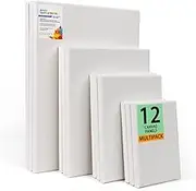 HOTOOLME 12 Packs Canvas Panels, 30x40cm,24x30cm,18x24cm,13x18cm(3 of Each) Blank Canvas Board Cotton Art Canvases for Acrylic Painting Oil Painting Wet Water Art Media