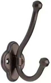 (5 Pack) Small Scroll Edge Coat and Hat Hook Venetian Bronze